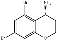 (R)-5,7-dibromochroman-4-amine 化学構造式