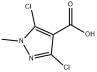 3,5-dichloro-1-methyl-1H-pyrazole-4-carboxylic acid,134589-53-0,结构式
