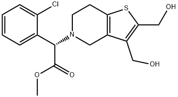 (S)-methyl 2-(2,3-bis(hydroxymethyl)-6,7-dihydrothieno[3,2-c] pyridin-5(4H)-yl)-2-(2-chlorophenyl)acetate 结构式