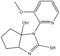 1,3a,4,5,6,6a-hexahydro-1-(3-methoxy-2-pyridyl)-2-mercapto-6ahydroxycyclopenta(d)imidazole Structure