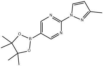 2-(3-Methyl-1H-pyrazol-1-yl)-5-(4,4,5,5-tetramethyl-1,3,2-dioxaborolan-2-yl)p..., 1352574-99-2, 结构式
