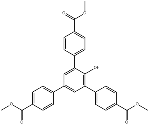 [1,1':3',1''-Terphenyl]-4,4''-dicarboxylic acid, 2'-hydroxy-5'-[4-(methoxycarbonyl)phenyl]-, 4,4''-dimethyl ester Structure