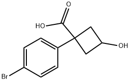 1-(4-溴苯基)-3-羟基环丁烷-1-羧酸,1353636-83-5,结构式