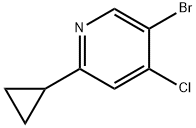 3-Bromo-4-chloro-6-cyclopropylpyridine Structure