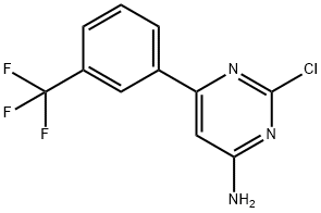 2-Chloro-4-amino-6-(3-trifluoromethylphenyl)pyrimidine Struktur