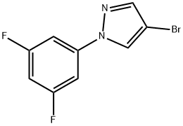 4-Bromo-1-(3,5-difluorophenyl)pyrazole, 1353855-14-7, 结构式