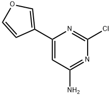 2-Chloro-4-amino-6-(3-furyl)pyrimidine Structure
