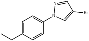 4-溴-1-(4-乙基苯基)-1H-吡唑, 1353856-50-4, 结构式