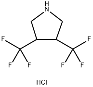 3,4-双(三氟甲基)吡咯烷盐酸盐,1354959-61-7,结构式