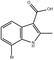 7-bromo-2-methyl-1H-indole-3-carboxylic acid 结构式