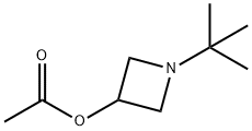 1-叔丁基-3-乙酰氧基氮杂环丁烷 结构式