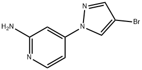 4-Bromo-1-(2-amino-4-pyridyl)pyrazole 结构式