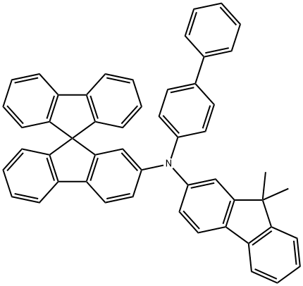 N-([1,1'-biphenyl]-4-yl)-N-(9,9-dimethyl-9H-fluoren-2-yl)-9,9'-spirobi[fluoren]-2-amine Struktur