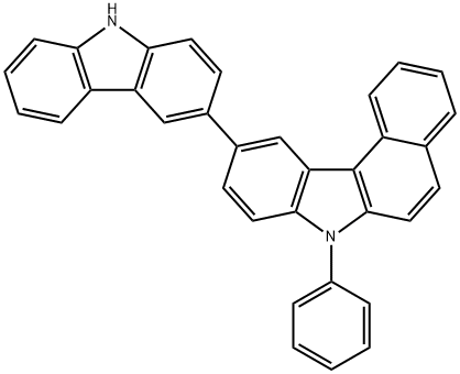 10-(9H-carbazol-3-yl)-7-phenyl-7H-benzo[c]carbazole,1365549-01-4,结构式