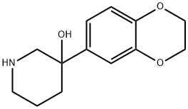 3-Piperidinol, 3-(2,3-dihydro-1,4-benzodioxin-6-yl)- Structure