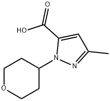 3-methyl-1-(oxan-4-yl)-1H-pyrazole-5-carboxylic acid Structure