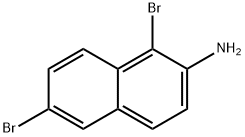 1,6-ジブロモ-2-ナフチルアミン 化学構造式