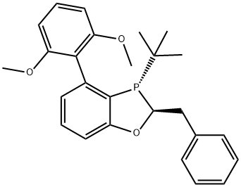 (2S,3S)-2-benzyl-3-(tert-butyl)-4-(2,6-dimethoxyphenyl)-2,3-dihydrobenzo[d][1,3]oxaphosphole Structure
