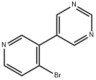4-Bromo-3-(5-pyrimidyl)pyridine Structure
