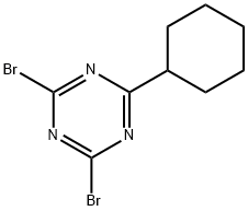 2,4-Dibromo-6-cyclohexyl-1,3,5-triazine Struktur