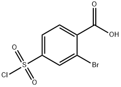 2-bromo-4-(chlorosulfonyl)benzoic acid Struktur