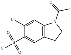 1-acetyl-6-chloro-2,3-dihydro-1H-indole-5-sulfonyl chloride Structure