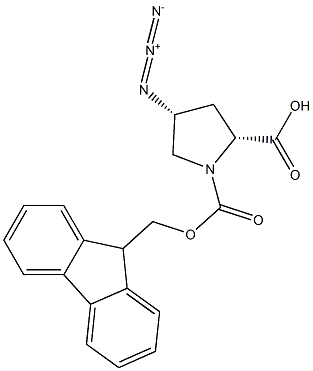 cis-4-Azido-N-Fmoc-D-proline Structure
