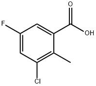 3-chloro-5-fluoro-2-methylbenzoic acid, 1379210-16-8, 结构式