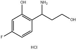 2-(1-AMINO-3-HYDROXYPROPYL)-5-FLUOROPHENOL HYDROCHLORIDE 结构式