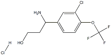 3-AMINO-3-[3-CHLORO-4-(TRIFLUOROMETHOXY)PHENYL]PROPAN-1-OL HYDROCHLORIDE 结构式