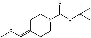 1-Piperidinecarboxylic acid, 4-(methoxymethylene)-, 1,1-dimethylethyl ester 化学構造式