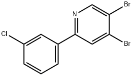 3,4-Dibromo-6-(3-chlorophenyl)pyridine Structure