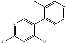 2,4-Dibromo-5-(2-tolyl)pyridine Structure