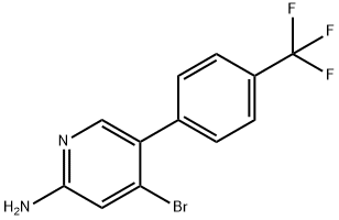 2-Amino-4-bromo-5-(4-trifluoromethylphenyl)pyridine 结构式
