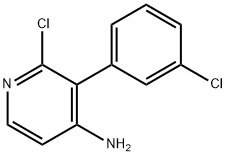 2-CHLORO-4-AMINO-3-(3-CHLOROPHENYL)PYRIDINE Structure
