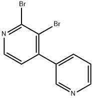 2,3-Dibromo-4-(3-pyridyl)pyridine 化学構造式
