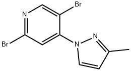 2,5-Dibromo-4-(3-methyl-1H-pyrazol-1-yl)pyridine Structure