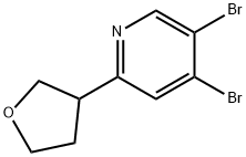 4,5-Dibromo-2-(tetrahydrofuran-3-yl)pyridine Struktur