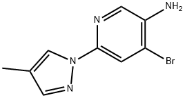 4-Bromo-3-amino-6-(4-methyl-1H-pyrazol-1-yl)pyridine 结构式