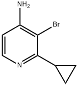 3-BROMO-2-CYCLOPROPYLPYRIDIN-4-AMINE, 1381938-58-4, 结构式