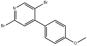 2,5-Dibromo-4-(4-methoxyphenyl)pyridine Structure