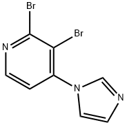 2,3-Dibromo-4-(imidazol-1-yl)pyridine Structure