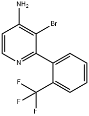 3-BROMO-2-[2-(TRIFLUOROMETHYL)PHENYL]PYRIDIN-4-AMINE 结构式