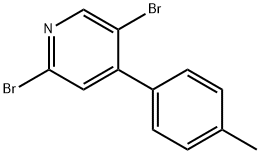 2,5-Dibromo-4-(4-tolyl)pyridine Structure