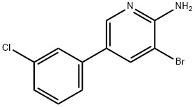 2-Amino-3-bromo-5-(3-chlorophenyl)pyridine Struktur