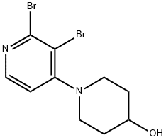 2,3-Dibromo-4-(4-hydroxypiperidin-1-yl)pyridine Structure