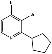 3,4-Dibromo-2-(cyclopentyl)pyridine,1381943-44-7,结构式