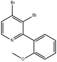 3,4-Dibromo-2-(2-methoxyphenyl)pyridine 结构式