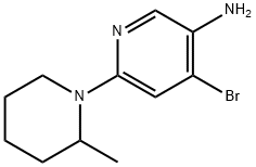 4-Bromo-3-amino-6-(2-methylpiperidin-1-yl)pyridine Struktur