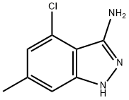 4-Chloro-6-methyl-1H-indazol-3-amine 结构式